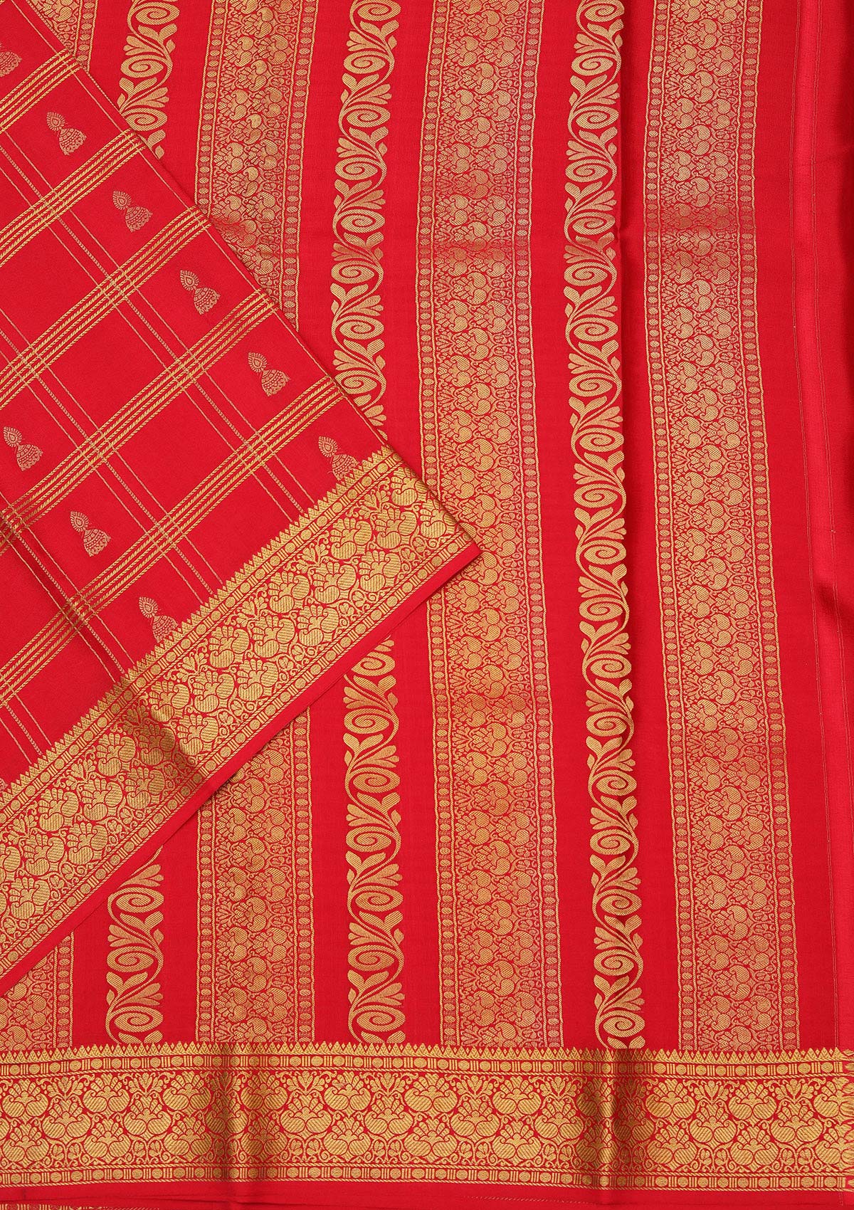Orange Zariwork Pure Crepe Silk Saree-koskii