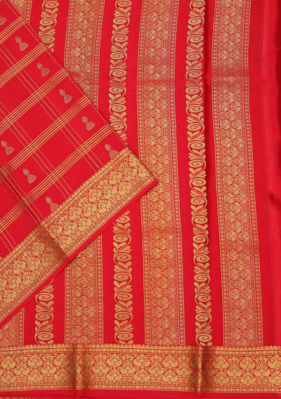 Orange Zariwork Pure Crepe Silk Saree-koskii