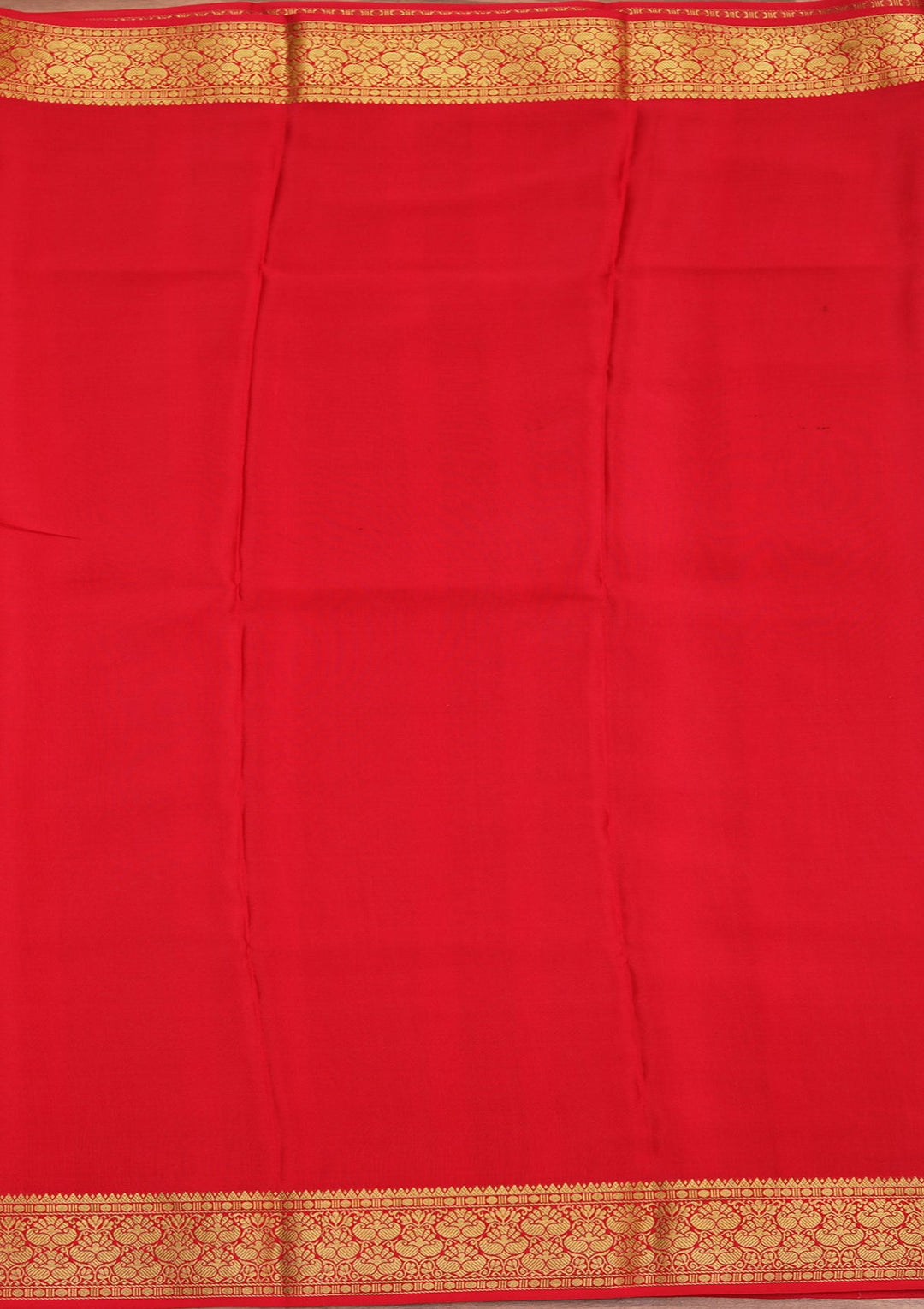 Orange Zariwork Pure Crepe Silk Saree_koskii