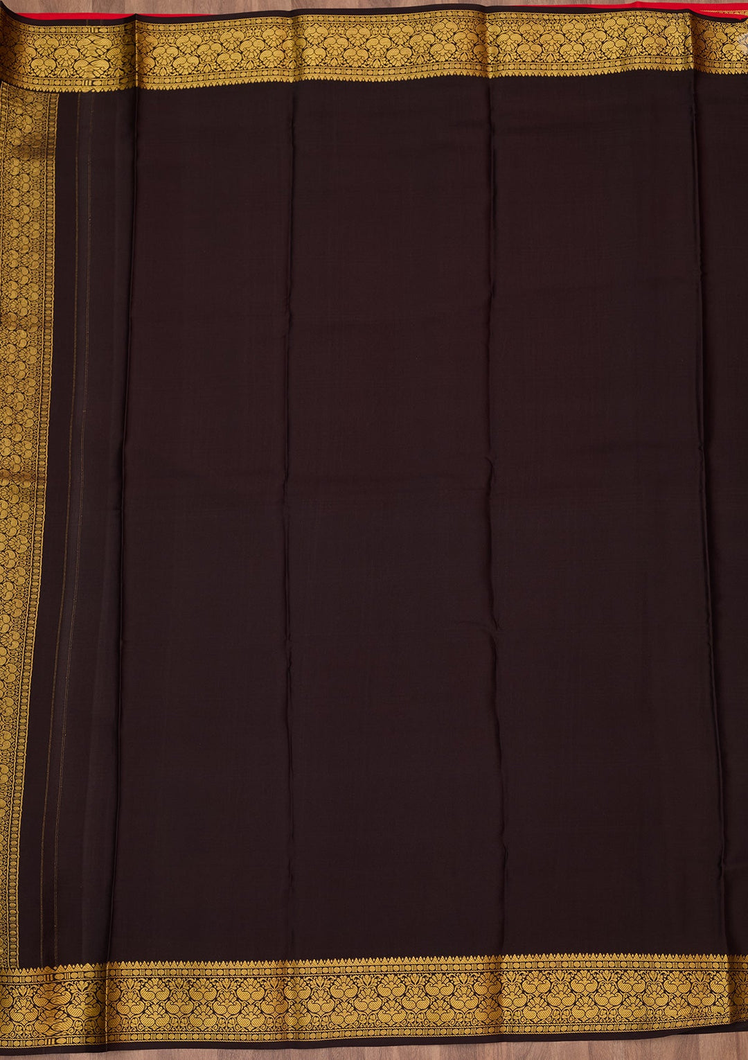 Red Zariwork Pure Crepe Silk Saree-Koskii