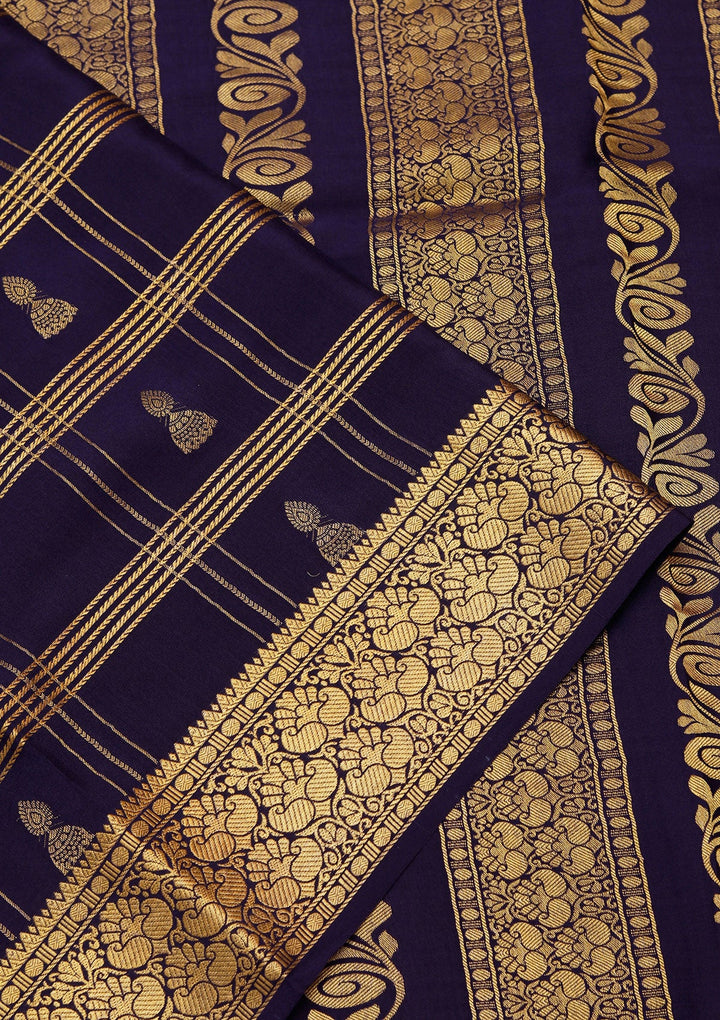 Sky Blue Zariwork Pure Crepe Silk_Saree_koskii