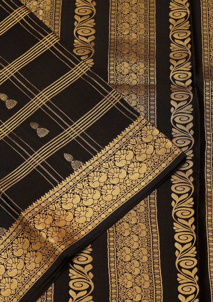 Yellow Zariwork Pure Crepe Silk Saree_koskii