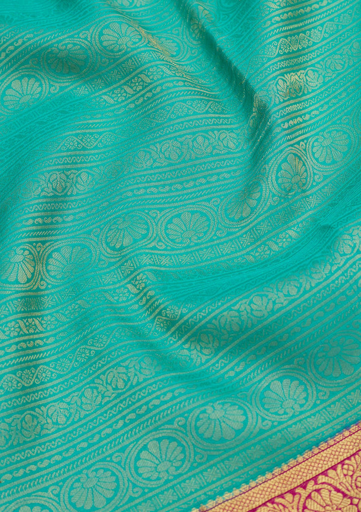 Blue Zariwork Pure Crepe Silk Saree-Koskii