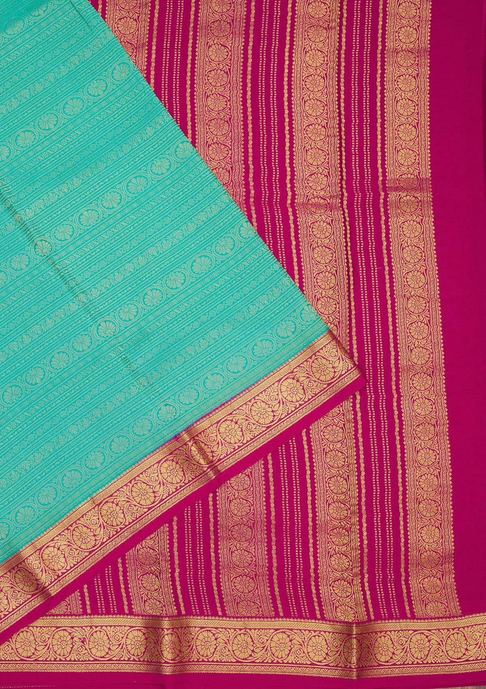 Blue Zariwork Pure Crepe Silk Saree-Koskii