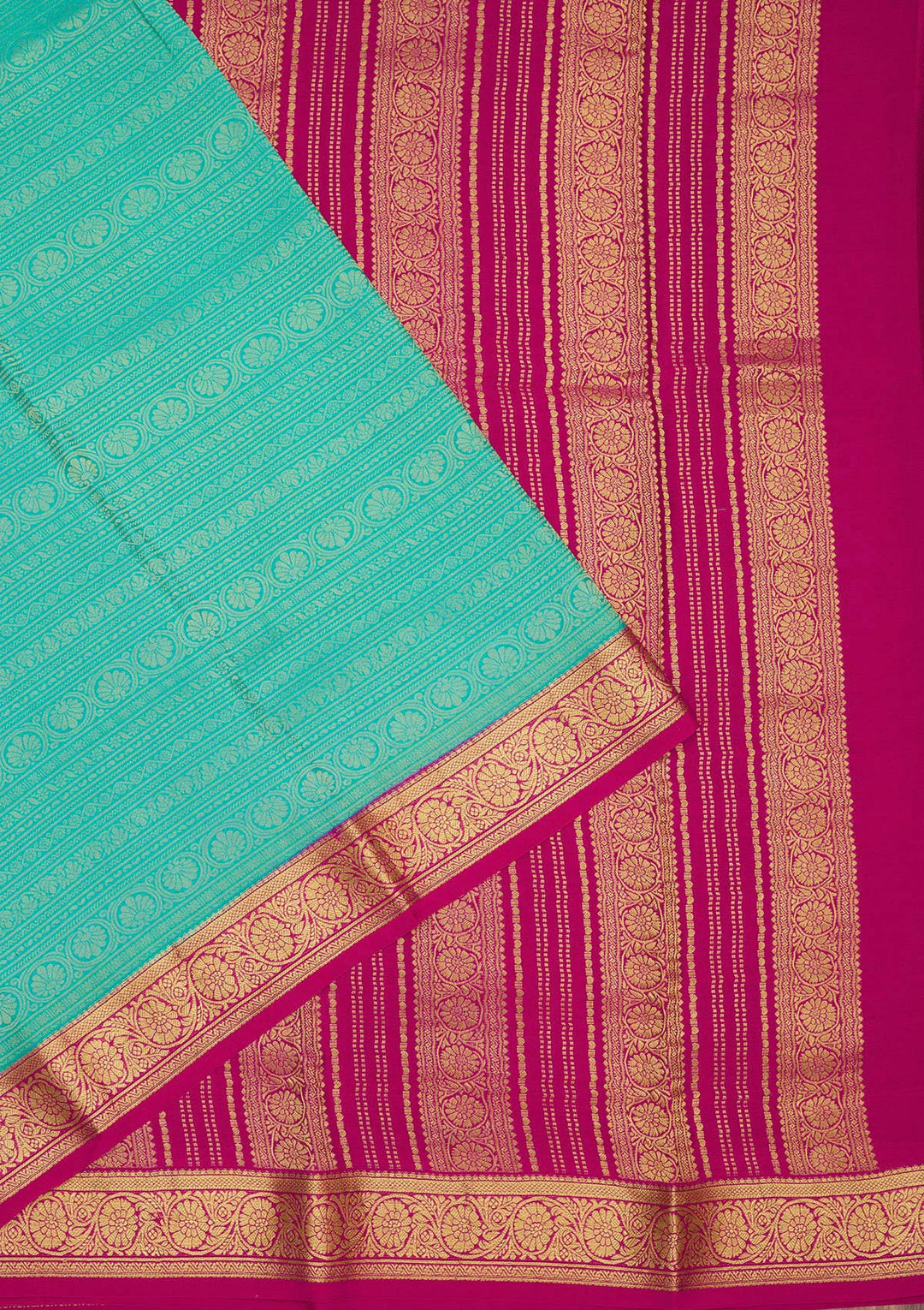 Blue Zariwork Pure Crepe Silk Saree-Koskii