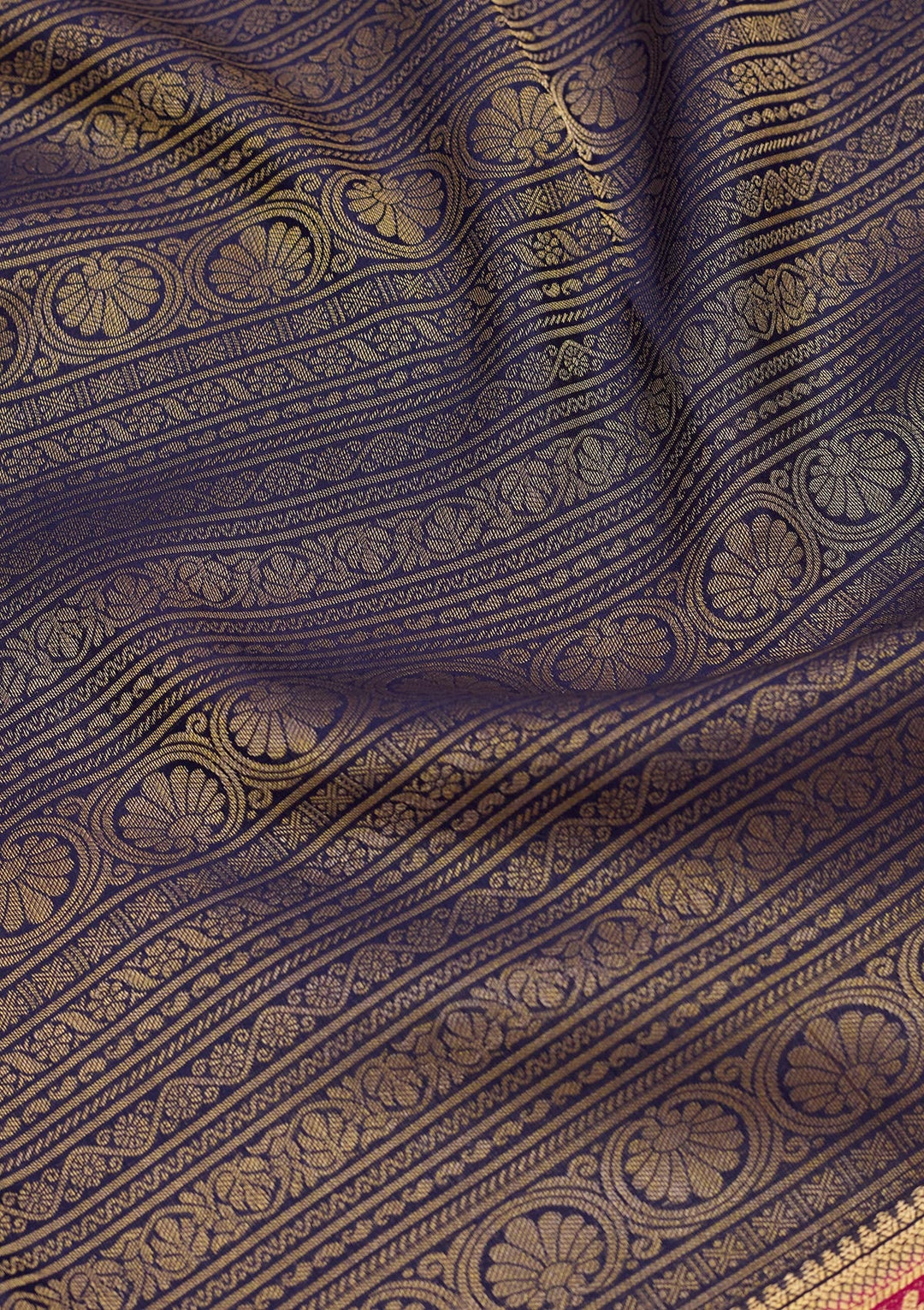 Grey Zariwork Pure Crepe Silk Saree-Koskii