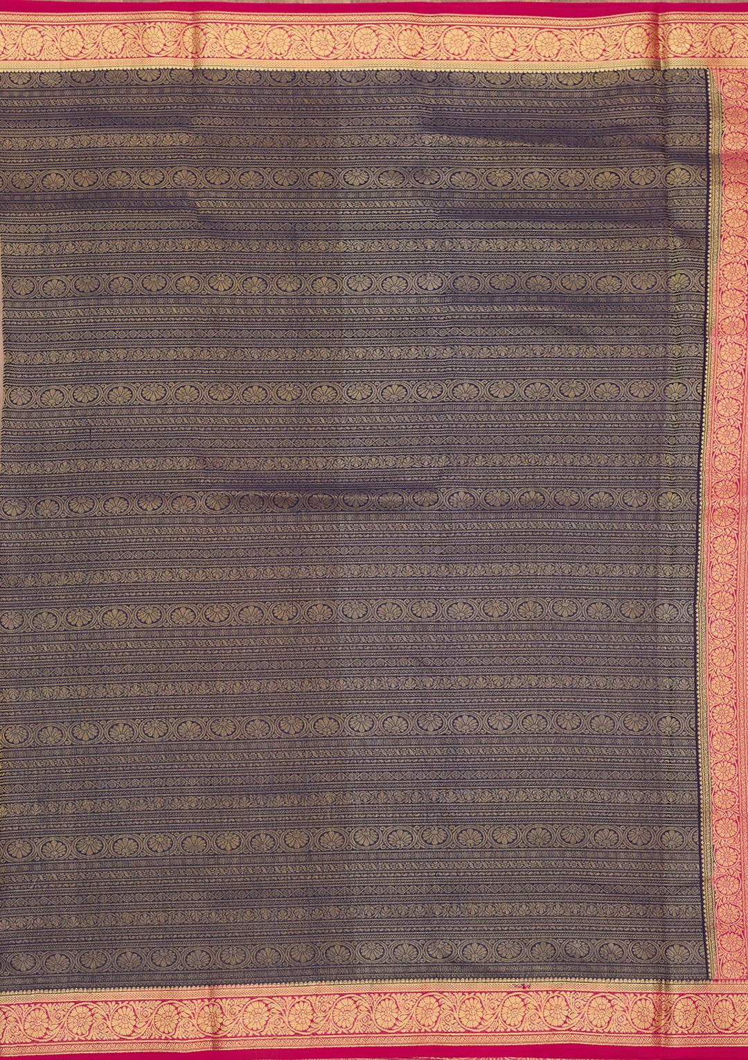 Grey Zariwork Pure Crepe Silk Saree-Koskii