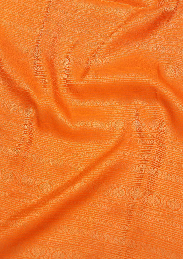 Mustard Zariwork Pure Crepe Silk Saree_koskii
