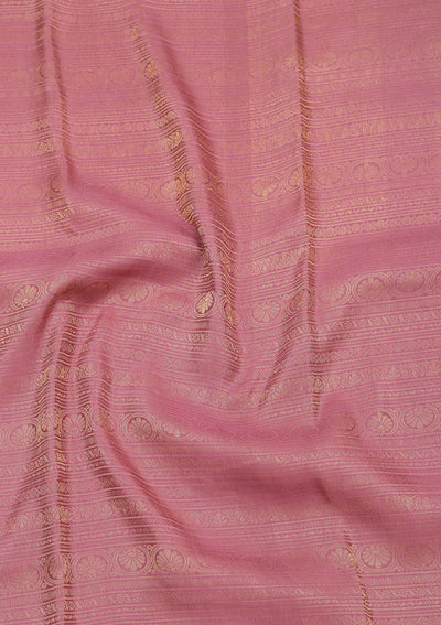 Onion Pink Zariwork Pure Crepe Silk Saree-koskii