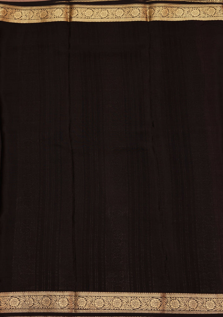 Onion Pink Zariwork Pure Crepe Silk Saree_koskii