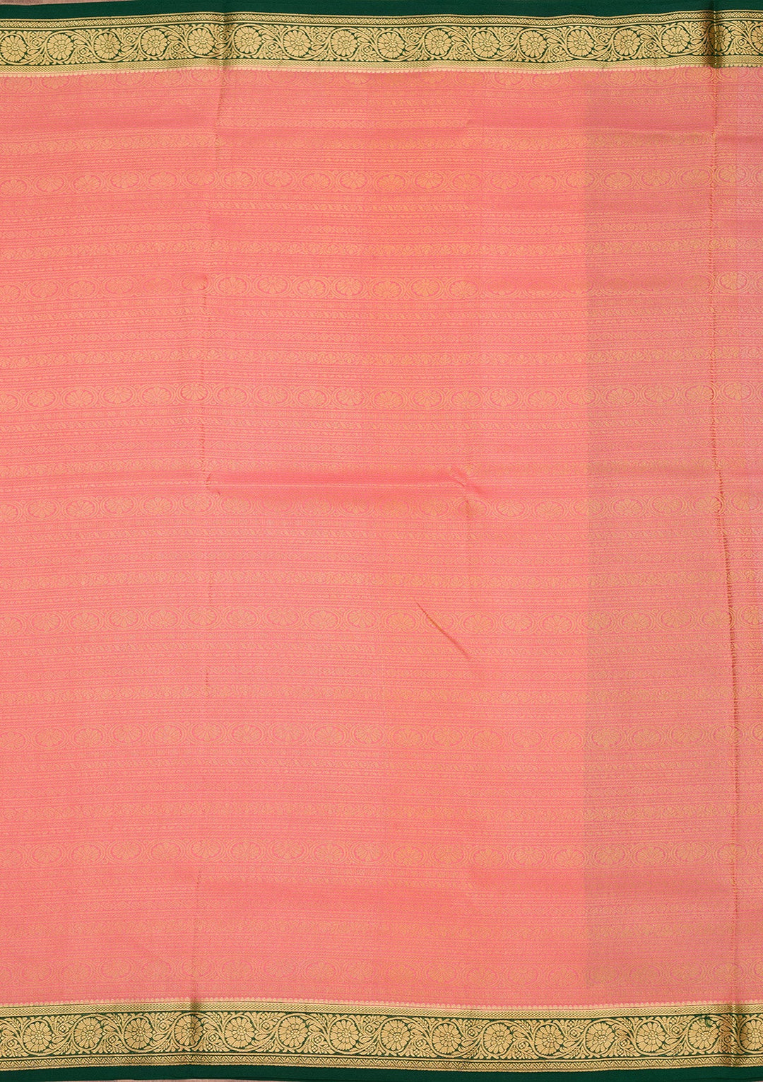 Peach Zariwork Pure Crepe Silk Saree-Koskii