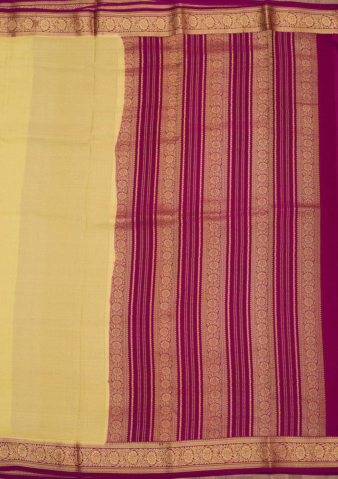 Pista Green Zariwork Pure Crepe Silk Saree-Koskii