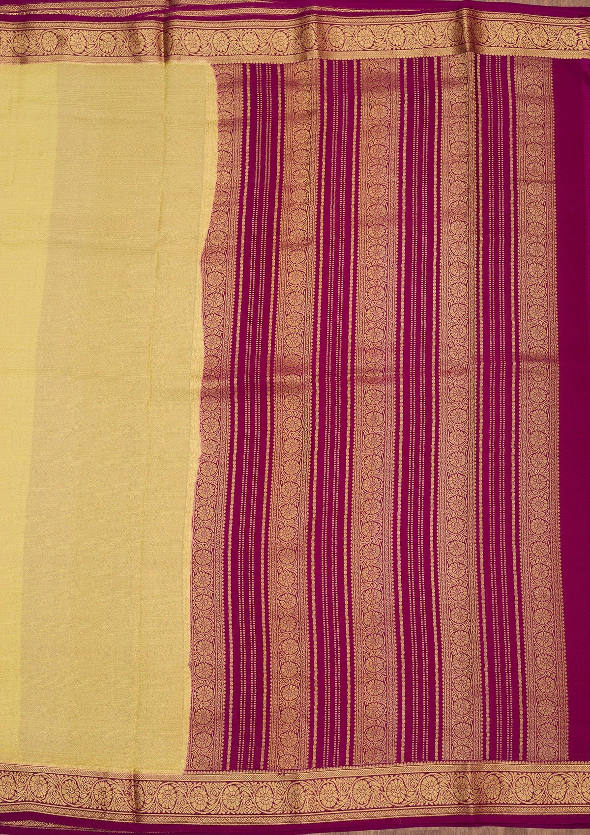 Pista Green Zariwork Pure Crepe Silk Saree-Koskii