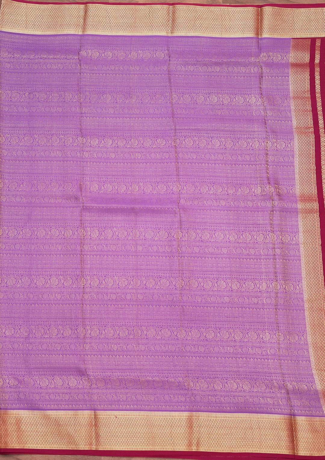 Purple Zariwork Pure Crepe Silk Saree_koskii
