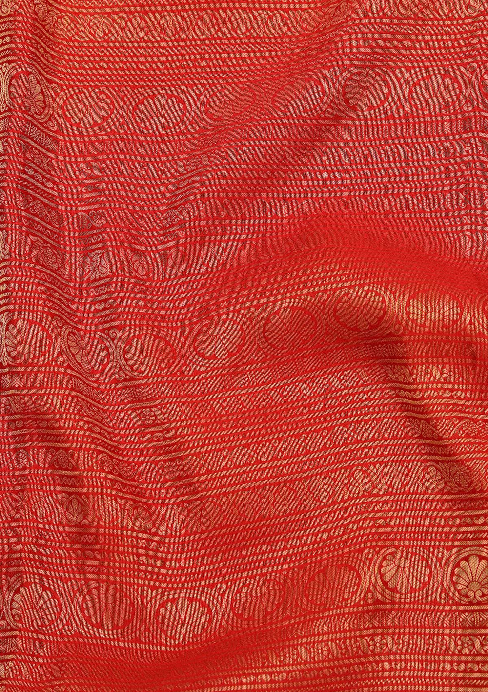 Red Zariwork Pure Crepe Silk Saree_koskii