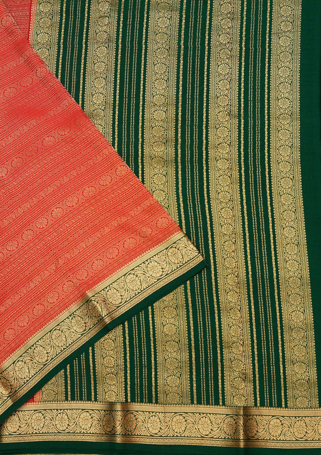 Red Zariwork Pure Crepe Silk Saree_koskii