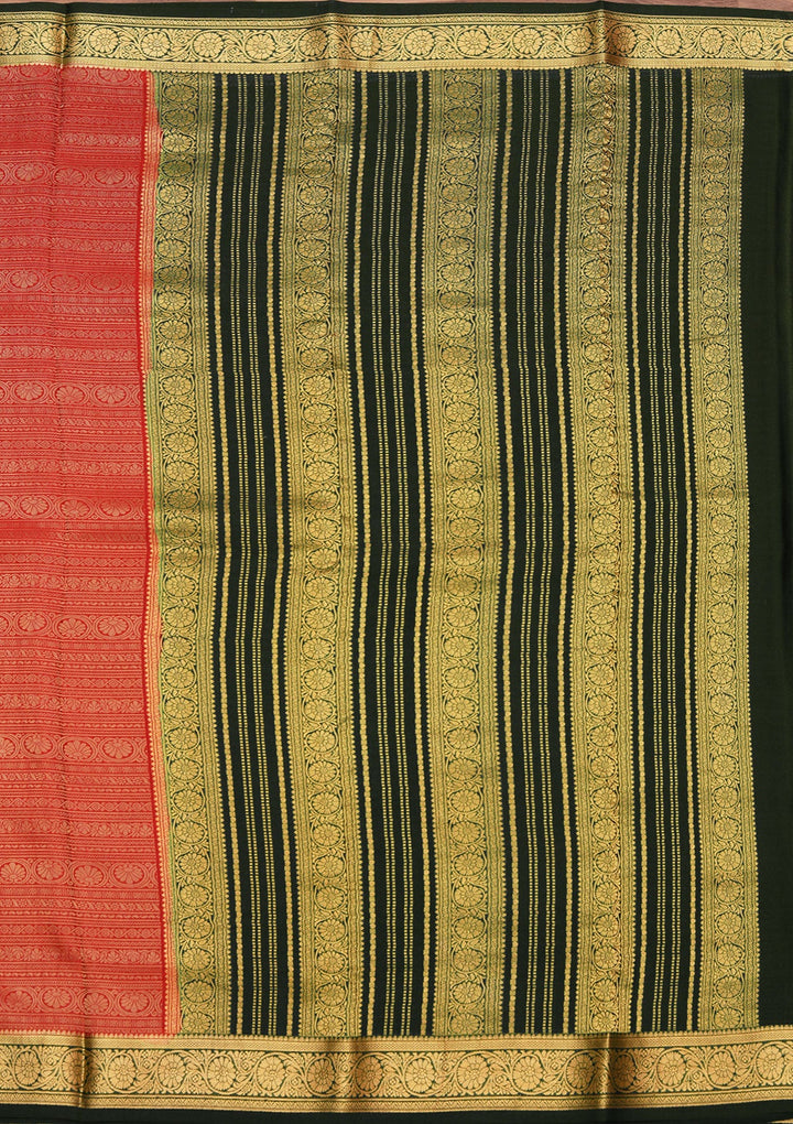 Red Zariwork Pure Crepe Silk Saree_koskii