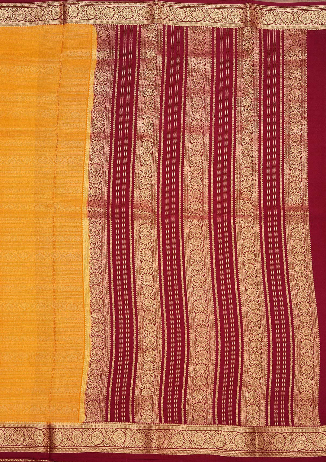 Yellow Zariwork Pure Crepe Silk_Saree_koskii
