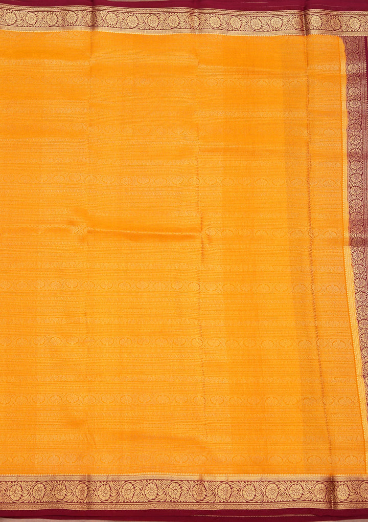 Yellow Zariwork Pure Crepe Silk_Saree_koskii