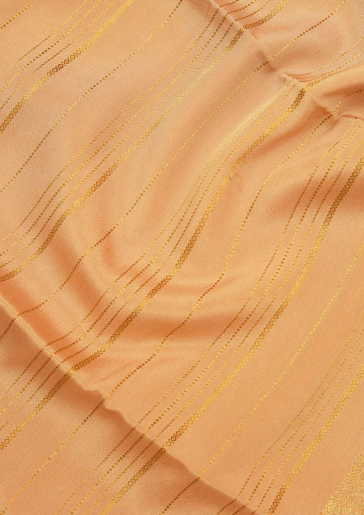 Gold Zariwork Pure Crepe Silk Saree_koskii