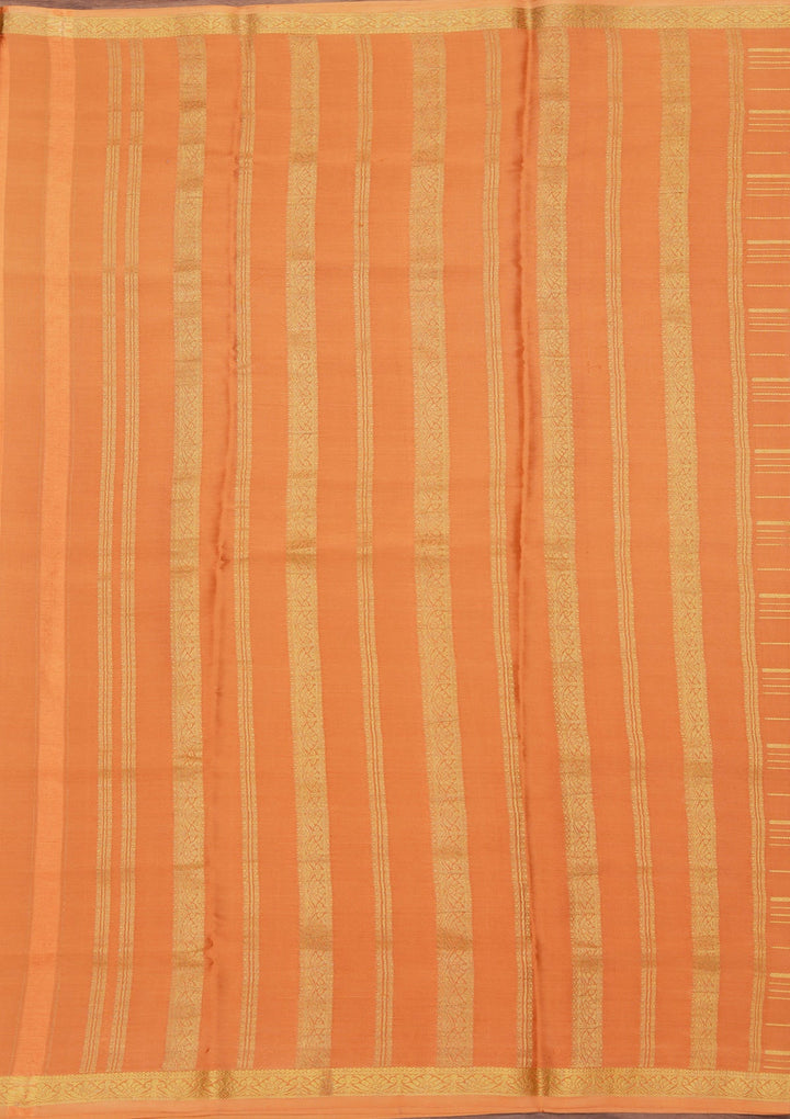 Mustard Yellow Zariwork Pure Crepe Silk Saree_koskii