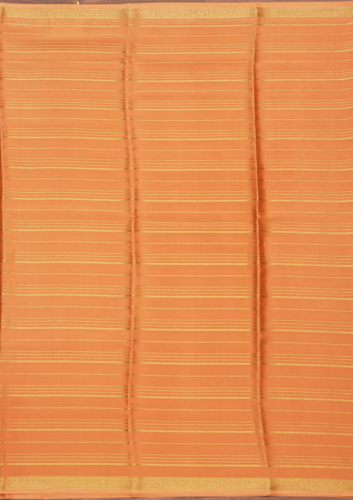 Mustard Yellow Zariwork Pure Crepe Silk Saree_koskii