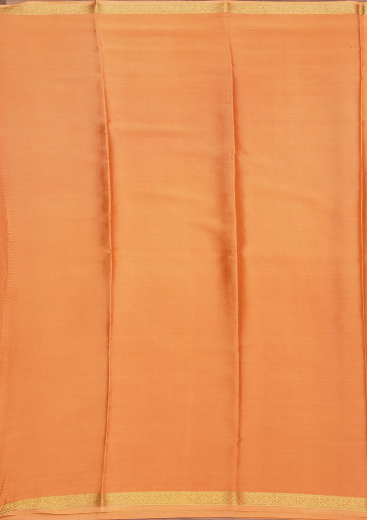 Mustard Yellow Zariwork Pure Crepe Silk Saree_koskii