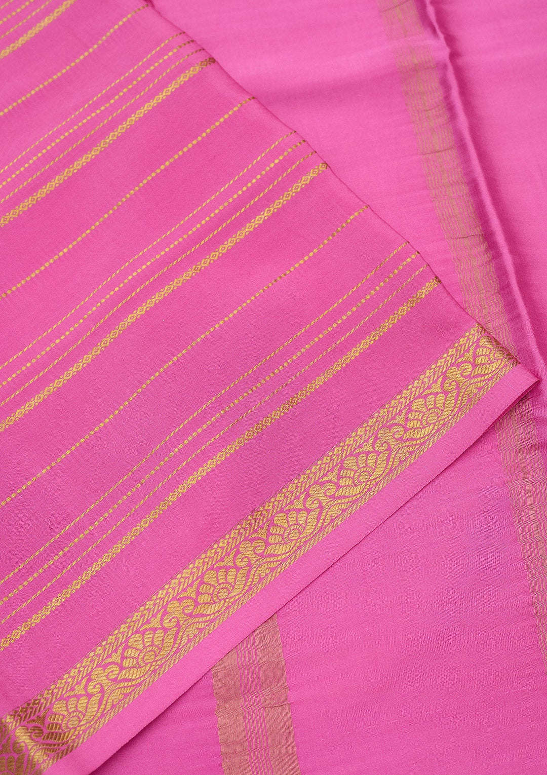 Onion Pink Zariwork Pure Crepe Silk Saree-Koskii