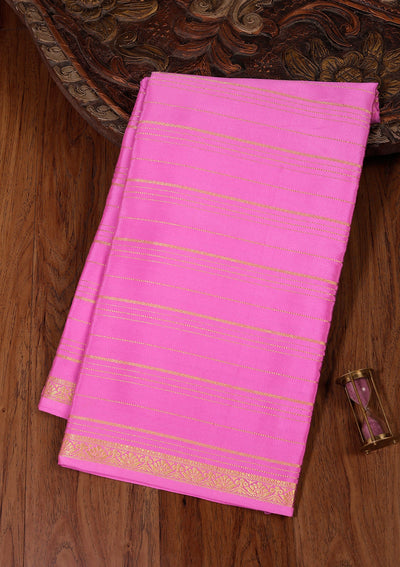 Pink Zariwork Pure Crepe Silk_Saree-koskii