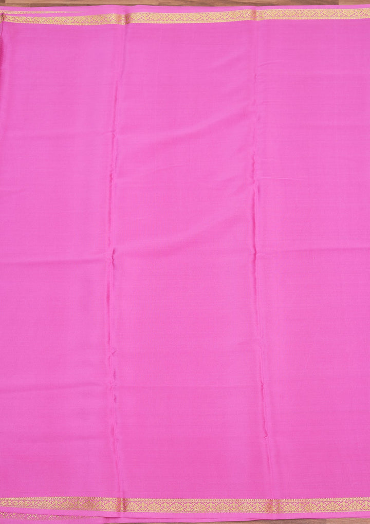 Pink Zariwork Pure Crepe Silk_Saree_koskii