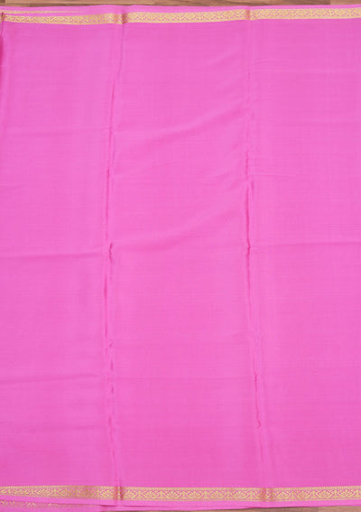 Pink Zariwork Pure Crepe Silk_Saree-koskii
