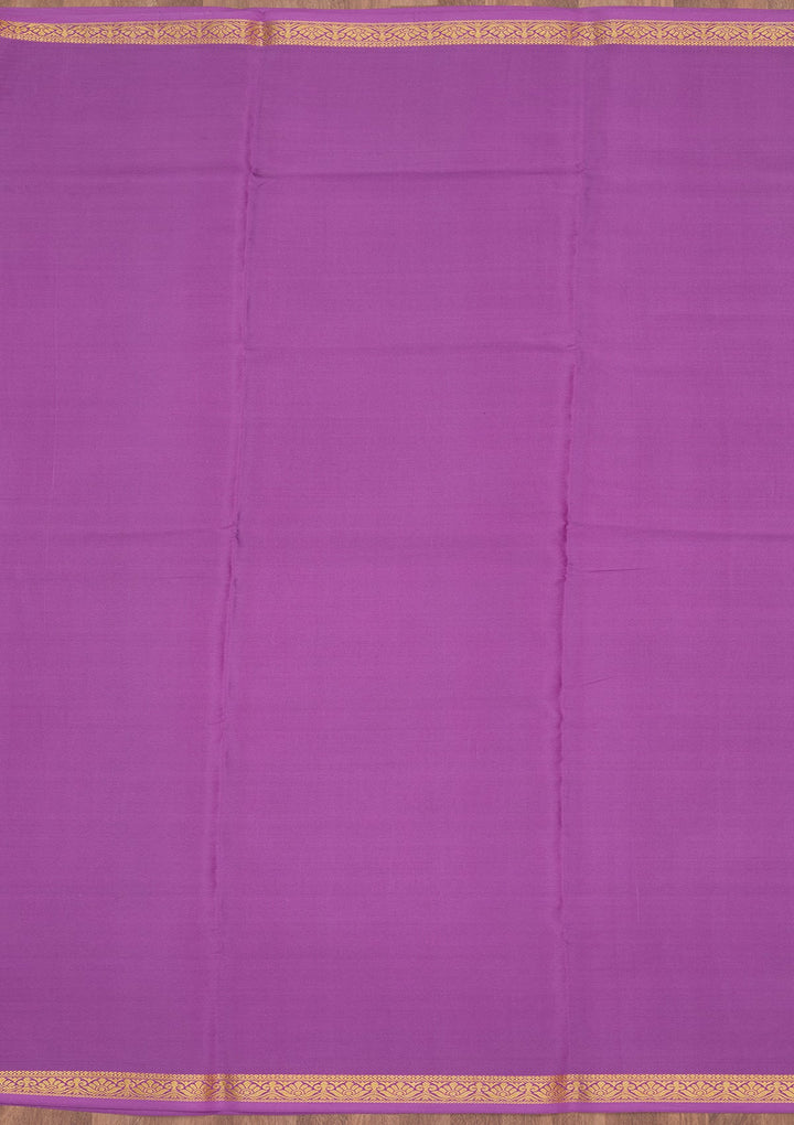 Purple Zariwork Pure Crepe Silk Saree-Koskii