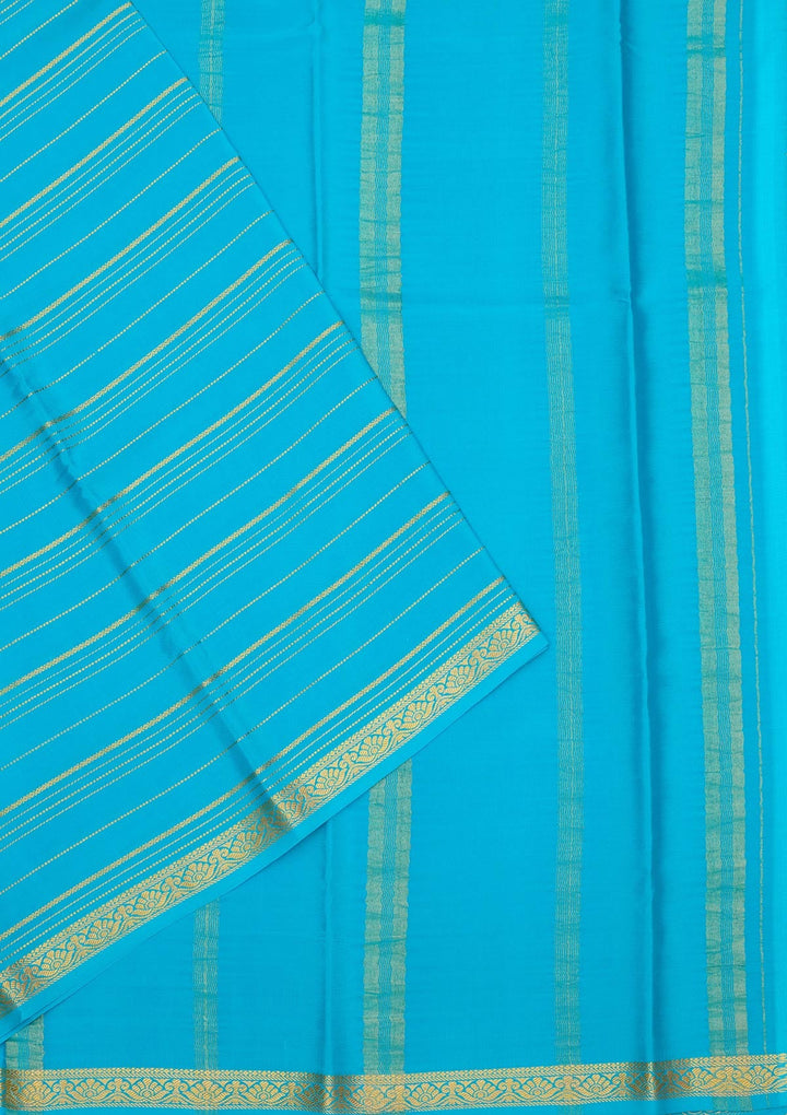 Royal Blue Zariwork Pure Crepe Silk Saree-Koskii