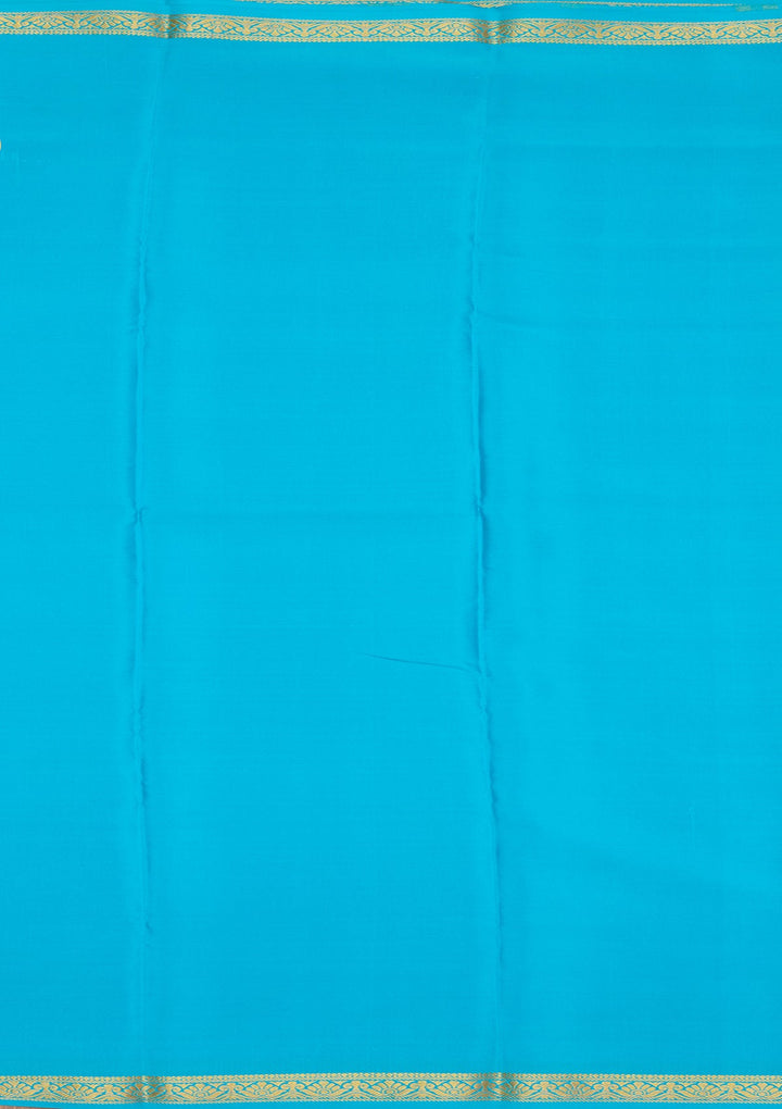 Royal Blue Zariwork Pure Crepe Silk Saree-Koskii