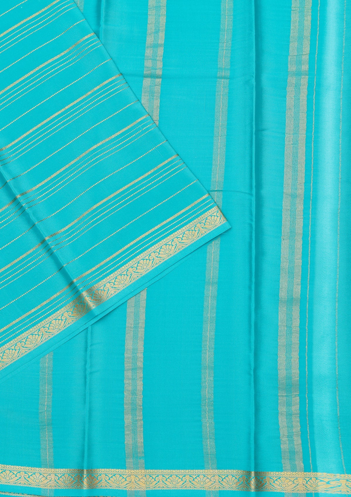 Sky Blue Zariwork Pure Crepe Silk Saree-koskii