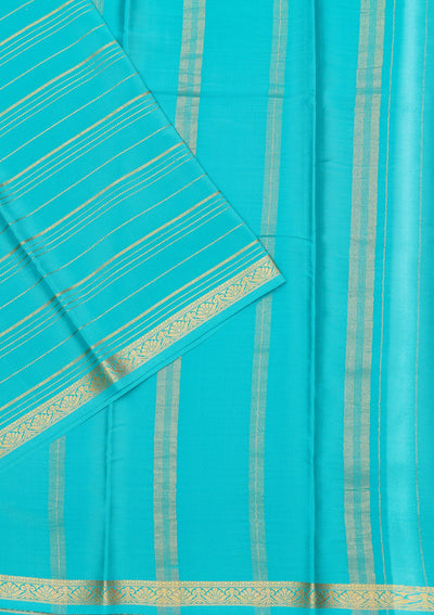 Sky Blue Zariwork Pure Crepe Silk Saree-koskii