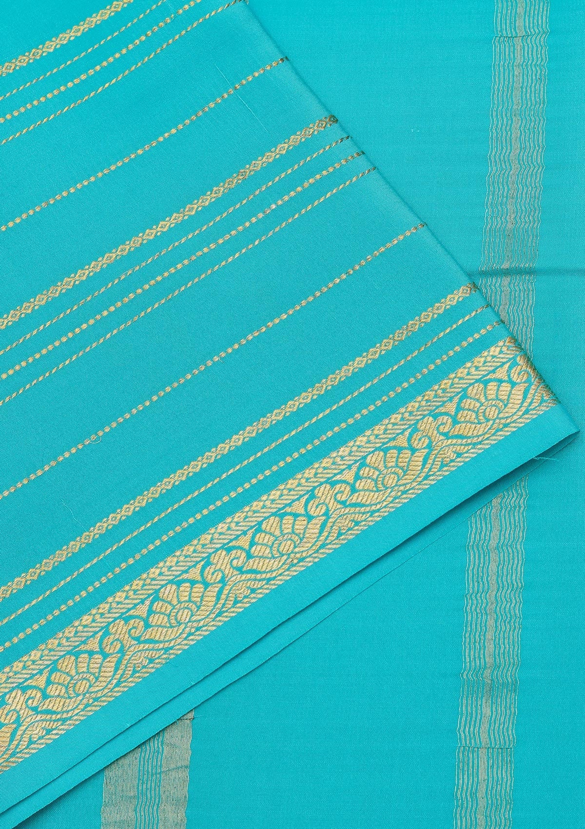 Sky Blue Zariwork Pure Crepe Silk Saree-koskii