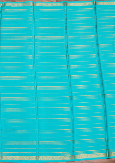 Sky Blue Zariwork Pure Crepe Silk Saree-koskii