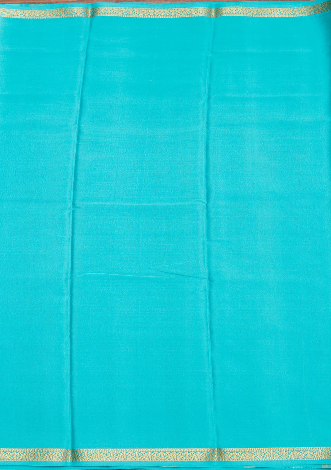 Sky Blue Zariwork Pure Crepe Silk Saree_koskii