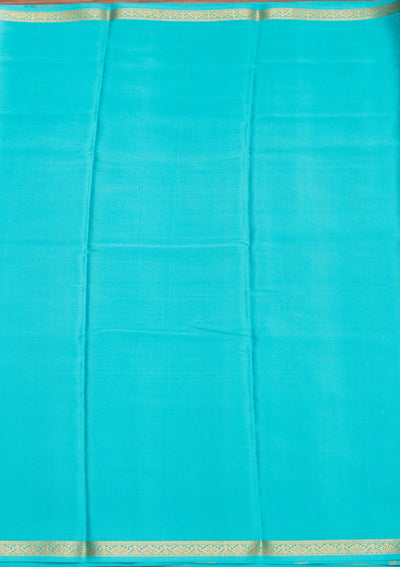 Sky Blue Zariwork Pure Crepe Silk Saree-koskii