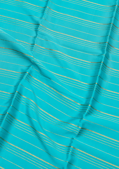 Sky Blue Zariwork Pure Crepe Silk Saree-koskii