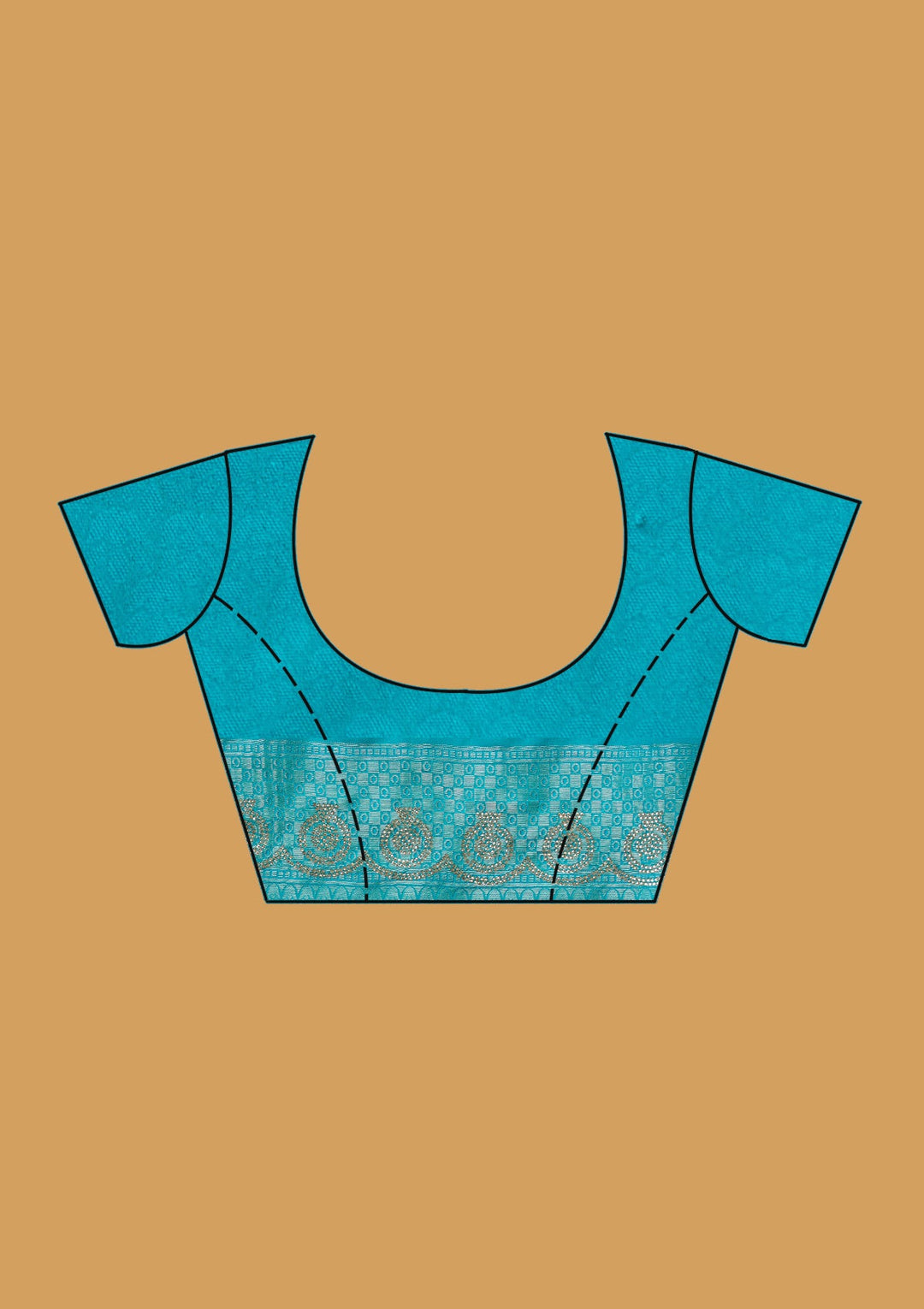 Rama Green Stonework Art Silk Saree