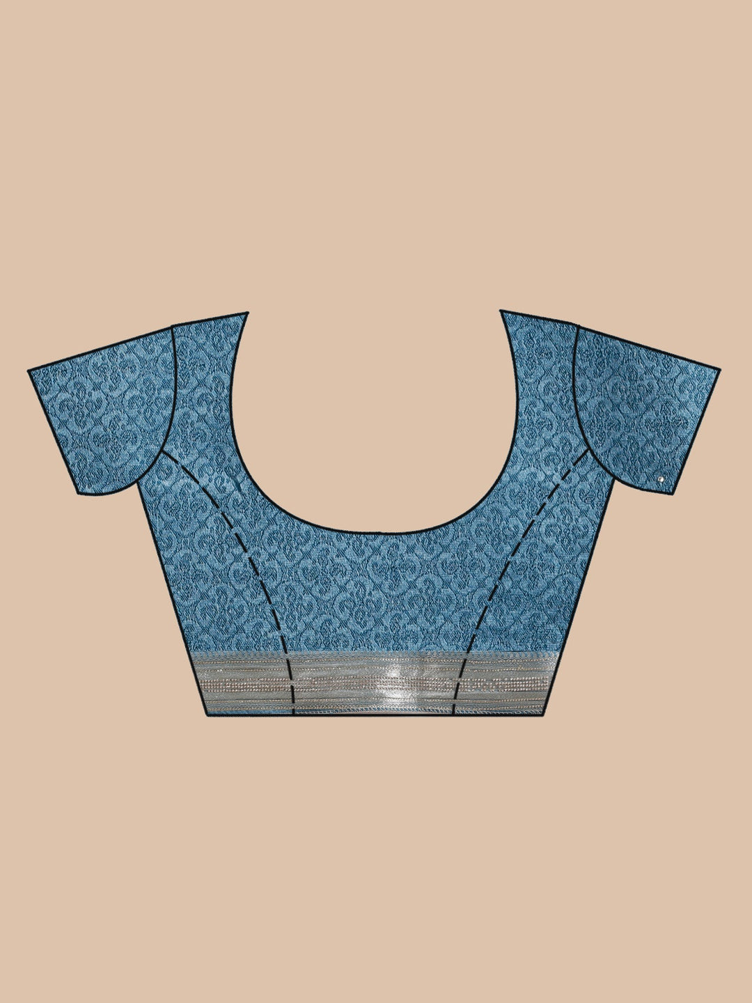 Blue Stonework (Gold) Silk Silk_Saree