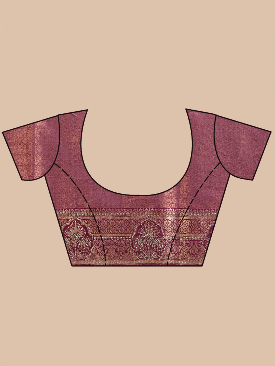 Baby Pink Aariwork Art Silk Silk_Saree