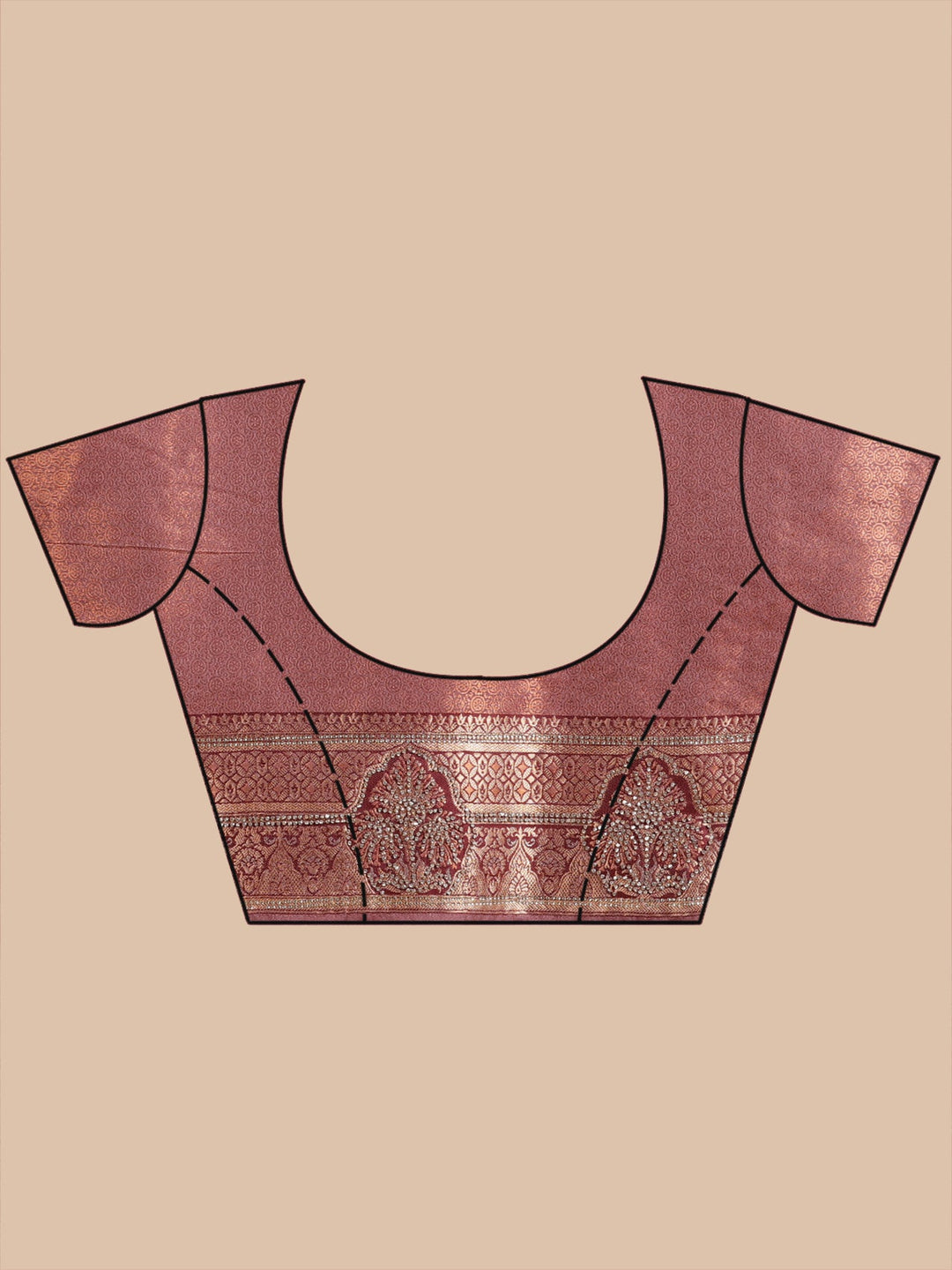 Lavender Aariwork Art Silk Silk_Saree