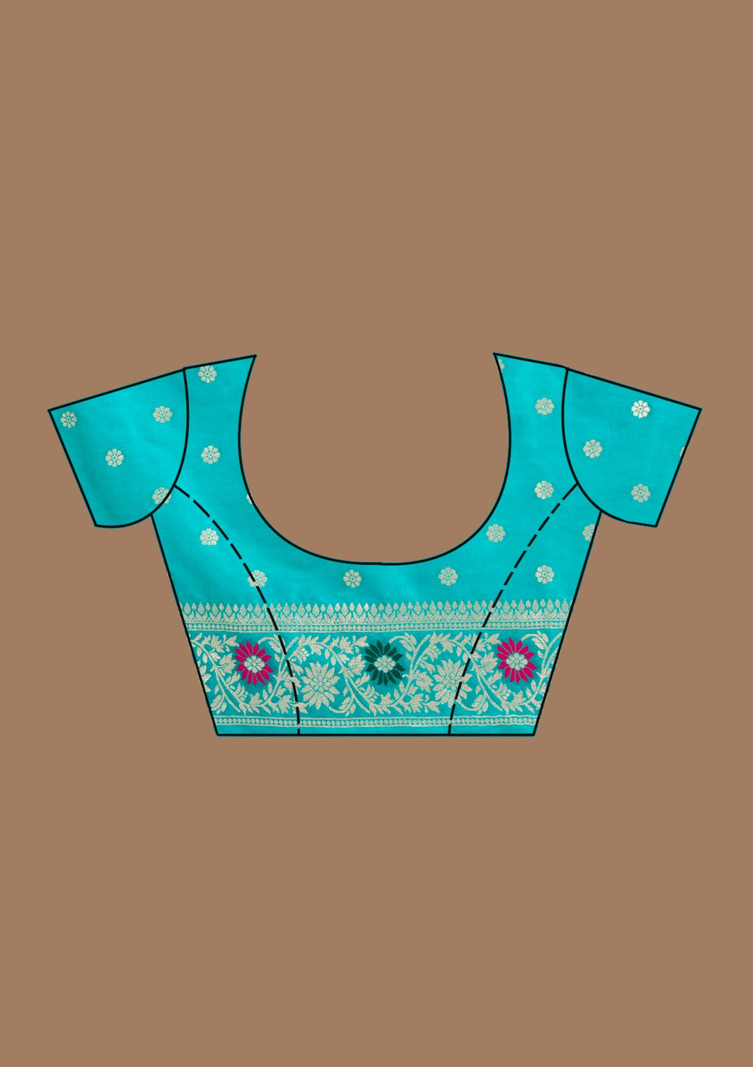 Rama Green Kanjivaram Silk Saree-koskii