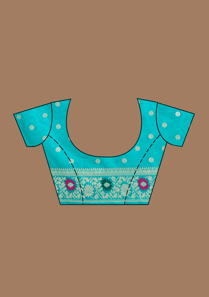 Rama Green Kanjivaram Silk Saree-koskii