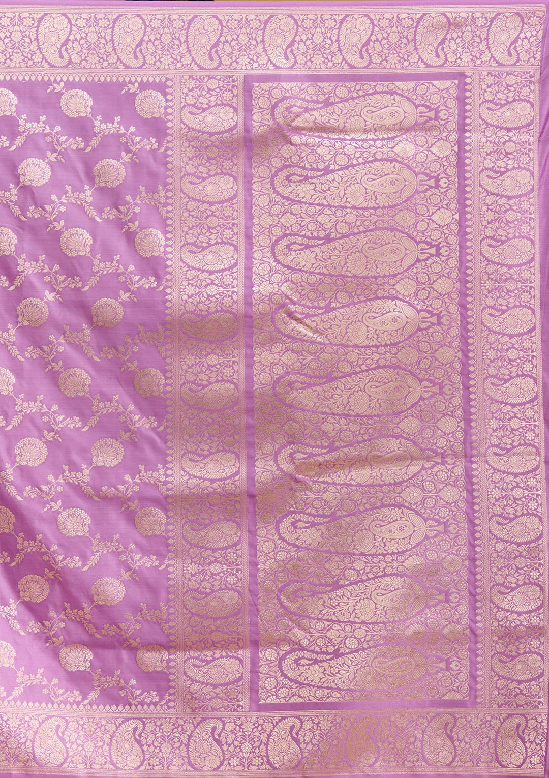 Lavender Zariwork Art Silk Silk Saree