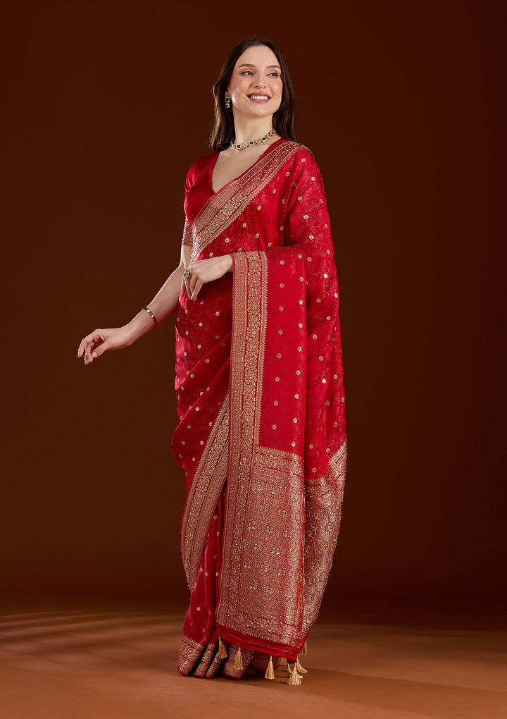 Red Aariwork Pure Silk Silk_Saree