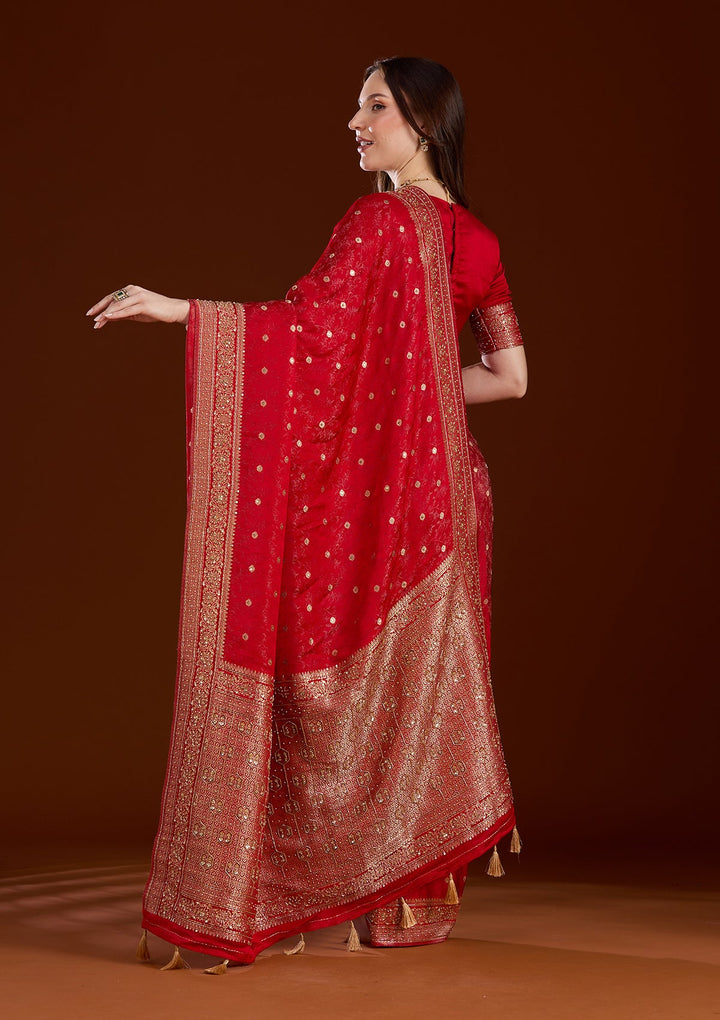 Red Aariwork Pure Silk Silk_Saree
